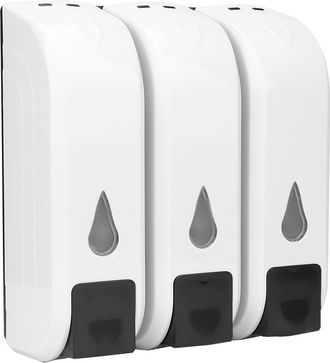 Infinite Dispensador De Jab&oacute;n, Gel De Ducha, Champ&uacute; Y Loci&oacute;n De Pared, 380 Ml, Abs