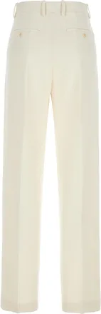 Theory High-Waist Tech Fabric Trousers - White