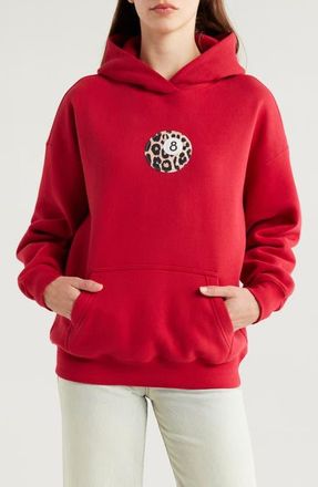 PacSun 8-Ball Appliqu&eacute; Graphic Hoodie in Red at Nordstrom, Size Small