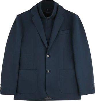 Fay Deconstructed Blazer - Heren - Jassen - Blauw - Maat: 2XL Katoen