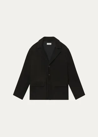 Frame Denim Mens Suede Single-Breasted Blazer