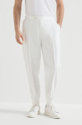 Brunello Cucinelli Nylon trousers in White at Nordstrom, Size Xx-Large Eu