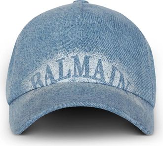 Balmain Denim cap - Heren - Petten - Blauw - ONE Size - Denim - Accessoires