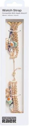 Nordstrom Rack Kerchief Charm Apple Watch Watchband in Blue Multi- Gold at Nordstrom Rack