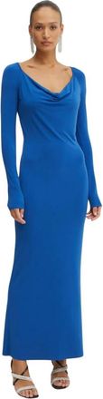 Patrizia Pepe Dames, Jurken, Blauw, Maat: XS Leer