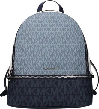 Michael Kors Rhea Fabric Rugzak - Dames - Tassen - Blauw - Maat: ONE Size
