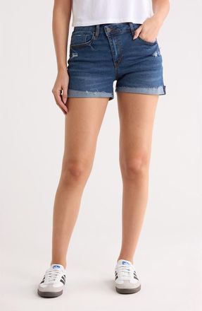 Vigoss Distressed Cuff Shorts in Dark Wash at Nordstrom Rack, Size 25