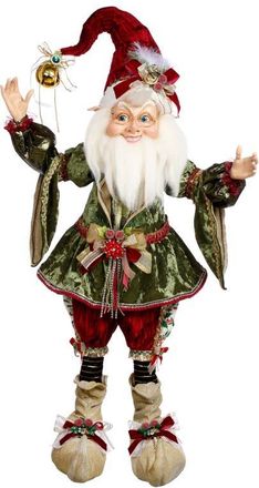 Mark Roberts NorthPole Holly Jolly Elf in Moss Green at Nordstrom