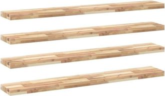 vidaXL Floating Shelves 4 pcs 120x20x4 cm Untreated Solid Wood Acacia vidaXL
