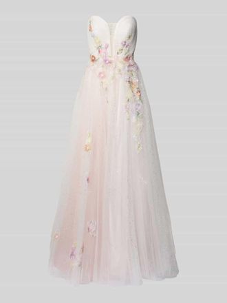 Unique Maxikleid im Off-Shoulder-Look mit Perlen und Pailletten in Rosa, Gr&ouml;&szlig;e 38