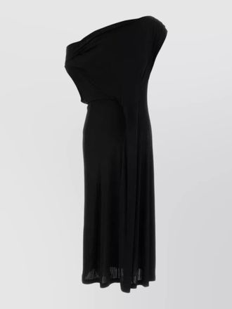 Co jersey one shoulder midi dress draped