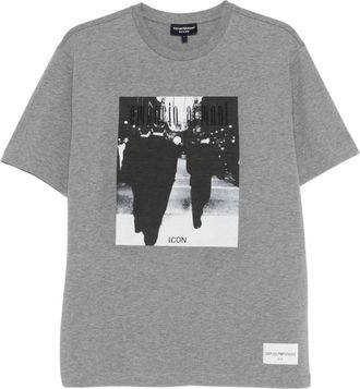 Emporio Armani Grey Graphic Regular T-Shirt