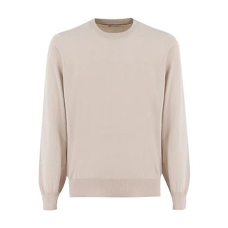 Brunello Cucinelli Truien & Vesten, Heren, Grijs, 3Xl, Katoen, Trui met ronde hals