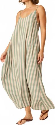 Natalie Martin Heather Maxi Dress In Thick Stripe Jade