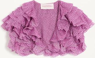 Valentino Giacca In Organza Stampa Plusdepois Donna ABSOLUTE ROSE/NERO 38