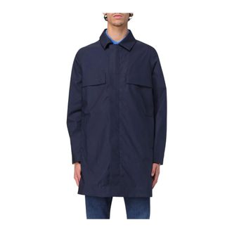 K-Way K-Way, Parkas, male, Blue, Size: L Lightweight WaterResistant Trench Coat