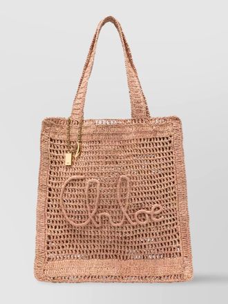 Chlo&eacute; summer banana rafia tote bag