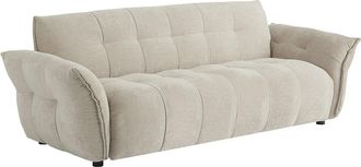 Vente-Unique Sof&aacute; de 3 plazas de tela jaspeado beige NAPIZO