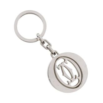 Cartier Pre-owned Accessories, female, Gray, Size: ONE SIZE Pre-owned Double C Key Ring