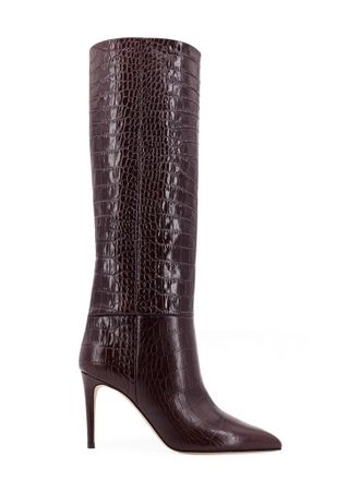 PARIS TEXAS Stiletto Embossed Croco Leather Boots