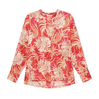 Maliparmi Maliparmi, Overhemden, Dames, Rood, M, Collection Print Shirt