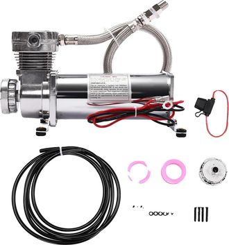 OEM Bomba De Suspensi&oacute;n Neum&aacute;tica Para Coche, 200 Psi, Compresor De Alta Resistencia, Color Plata