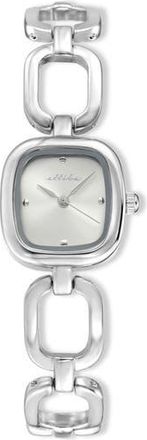 Ettika Square Link Bracelet Watch, 22mm x 23mm in Vanilla And Silver at Nordstrom Rack