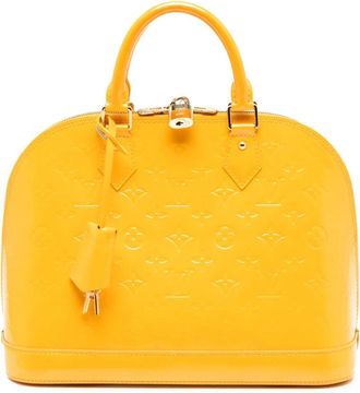 Louis Vuitton Borsa a mano Alma PM in pelle Vernis con monogramma 2012 - Giallo