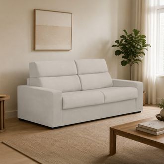 Dmora Sof&aacute; Cama 2 Plazas None, Desenfundable, Con Caj&oacute;n Hecho En Italia, Apertura De Abatir, 180x95 Cm Beige