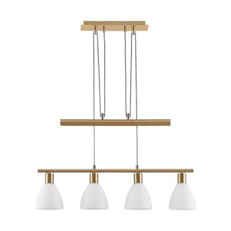 Lampenwelt.com Lindby L&aacute;mpara Colgante simeon En Dorado De Vidrio