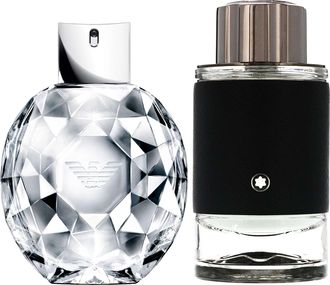 Armani Unisex Diamonds 100ml & Montblanc Explorer Duo Eau de Parfum Set - Rose - One Size