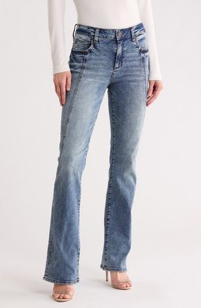Kut from the Kloth Nicole Seamed High Waist Bootcut Jeans in Daphne at Nordstrom Rack, Size 10