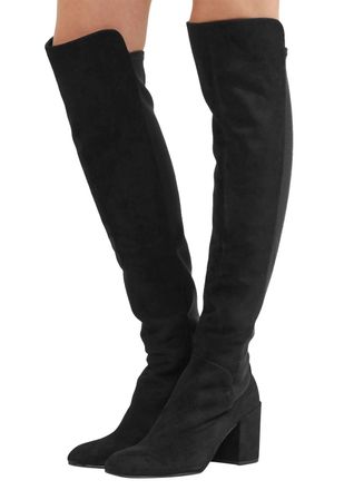 Stuart Weitzman Womens Halftime Stretch-Crepe Suede Over-The-Knee Boot
