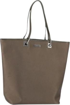 Gucci Pre-owned Tote Bag - Dames - Vintage Shopper - Bruin - ONE Size - Satijn - Vintage