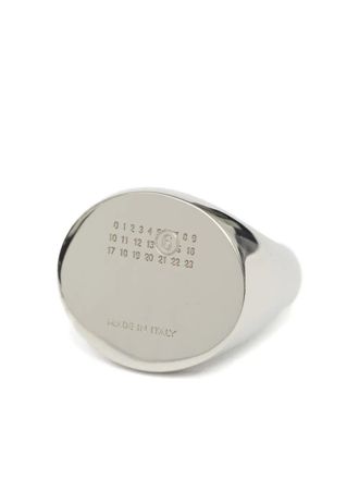 Maison Margiela Minimal logo 4mm ring - unisex - Brass - 10 - Silver