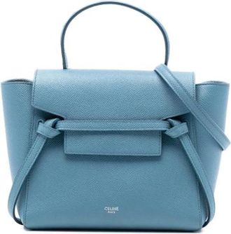 Celine Pre-owned Handbags, female, Blue, Size: ONE SIZE Pre-owned Vintage Satchel