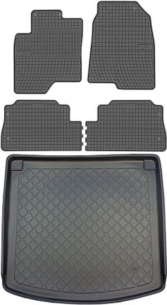 OEM Juego De Alfombrillas De Goma Para Coche Y Maletero Para Opel Antara Suv (2006-2017)