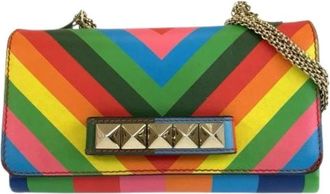 Valentino Pre-owned Rockstud Leather Chain Shoulder Bag - Dames - Vintage Schoudertas - Veelkleurig - ONE Size - Leer - Vintage