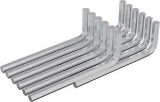 vidaXL Llave Hexagonal 1800 Uds. Plateado 32 X 86 Mm Acero Vidaxl