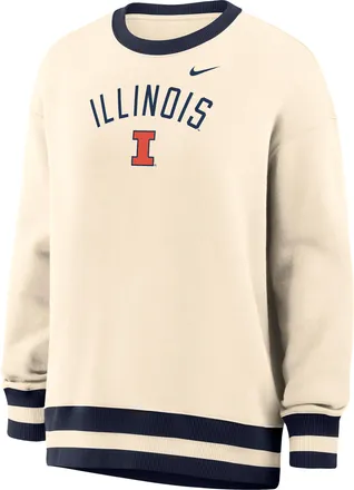 Nike Womens Phoenix (Illinois) Oversized Crew-Neck Sweatshirt in Brown | IV9329-120