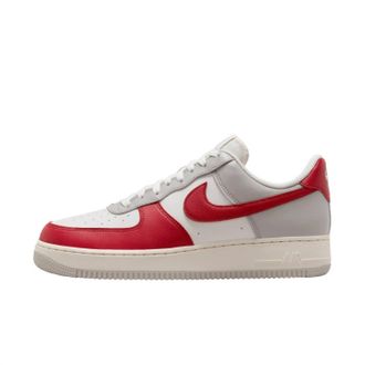 Nike Mens Air Force 1 07 Lv8 Shoes In Iron Ore/gym Red/pale Ivory