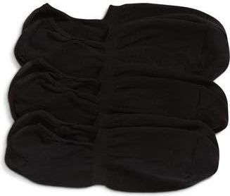 Lorenzo Uomo Assorted 3-Pack Cotton Blend No-Show Socks in Black at Nordstrom Rack