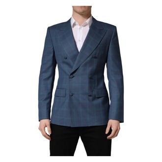 Dolce & Gabbana Double-Breasted Suit Jacket - male - Dolce & Gabbana - Blazers - Blue - L - Jackets