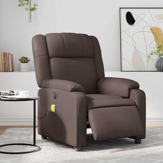 vidaXL Vidaxl - Sill&oacute;n De Masaje Reclinable El&eacute;ctrico Cuero Sint&eacute;tico Marr&oacute;n