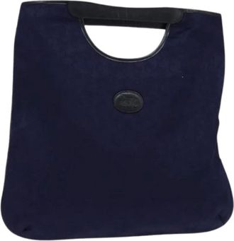 Celine Pre-owned Handbags, female, Blue, Size: ONE SIZE Pre-owned Canvas Handbag