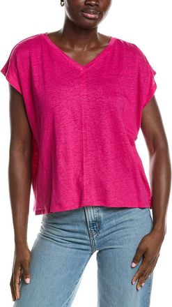 Eileen Fisher V-Neck Square Linen T-Shirt
