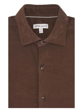 Peter Millar button-up shirt - men - Cotton/Cashmere - L - Brown