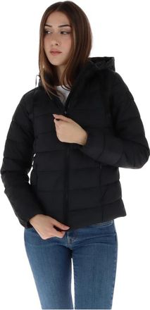 Pepe Jeans London Gewatteerd pufferjack met capuchon - Dames - Jassen - Zwart - Maat: S Leer