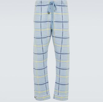 God's True Cashmere Rain tartan cashmere sweatpants