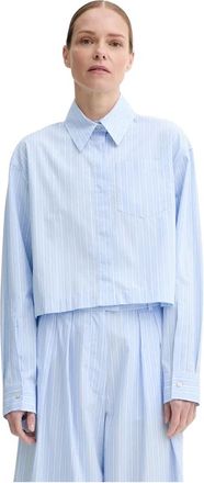 Won Hundred Shirt - Dames - Overhemden - Blauw - M - Katoen - Overhemden